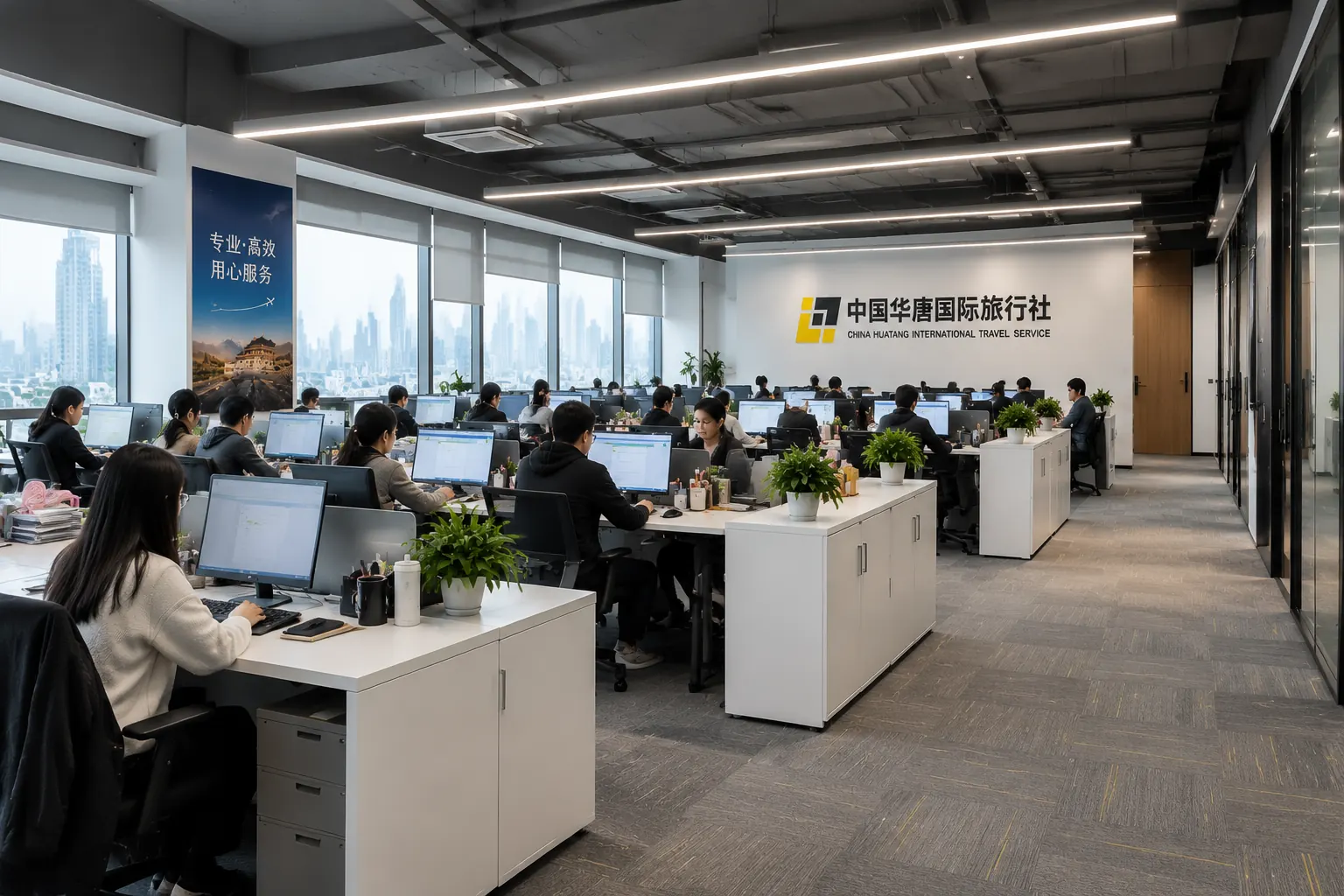 Huatang office supplied by the client